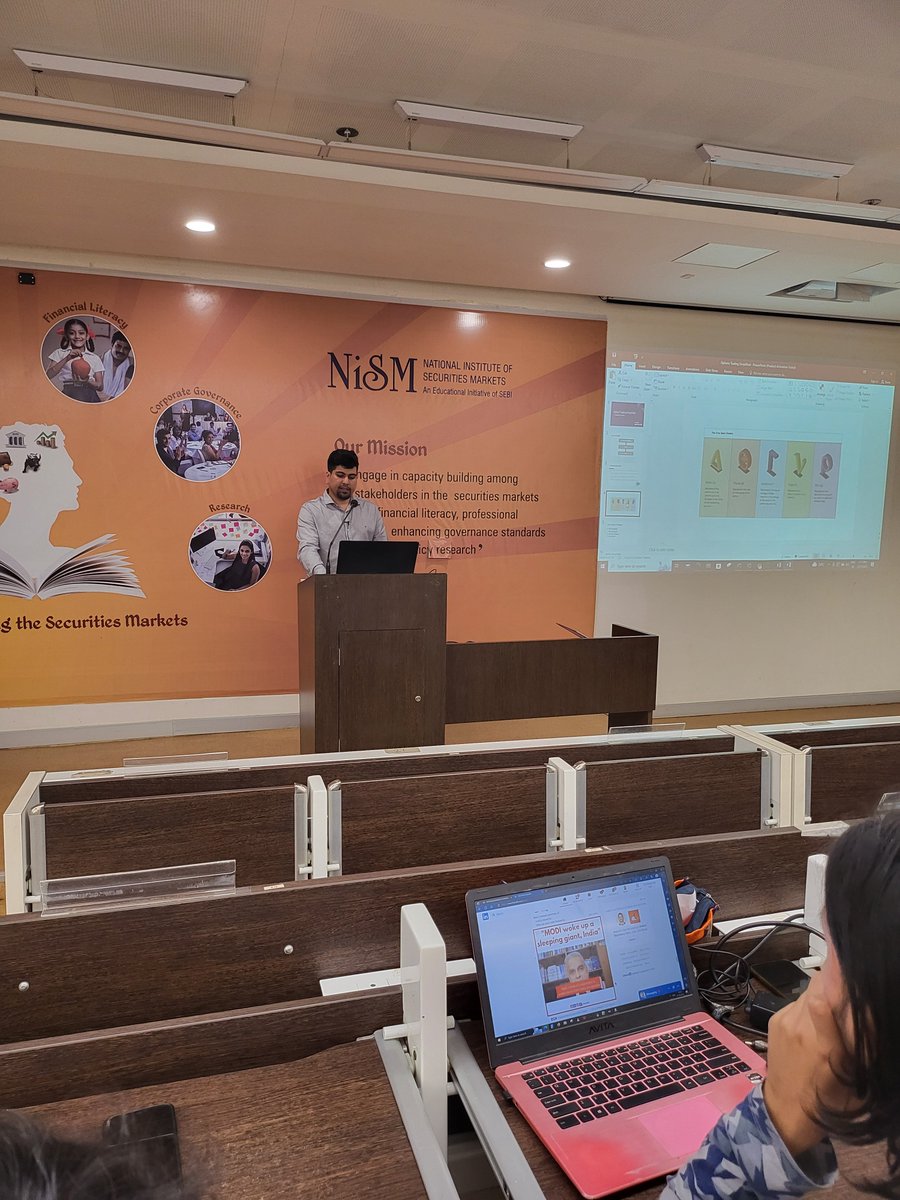 NISM_Official's tweet image. Glimpses from the Alumni interaction session which was taken by NISM Alumni Mr Vansh Chirvi from 2017-18 Batch of PGPSM.

#nism #alumni #alumniinteraction