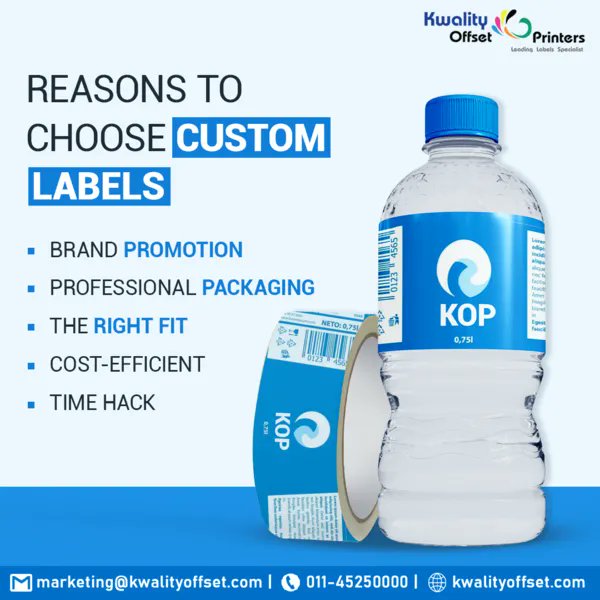 KwalityOffset's tweet photo. Our custom label printing services make your brand stand out from the crowd.
.
.
.
For more details visit our website @ https://t.co/q7p75Ef1jg or call @ 011 4525 0000
.
.
.
#kwalityoffsetprinters #customlabels #printedlabels #CustomLabel #customizedlabels #BusinessStickers https://t.co/fK2WGx9BRc