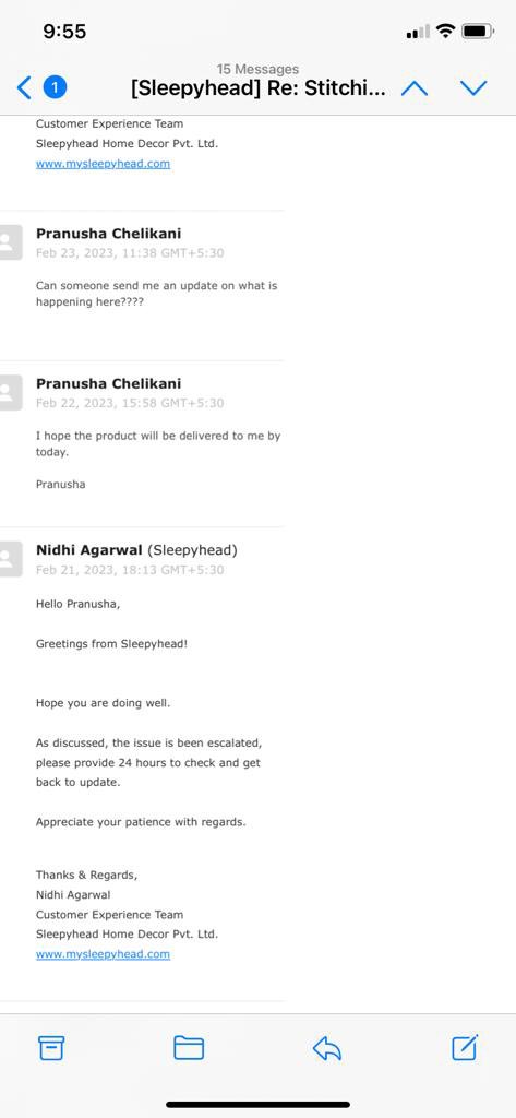 yaminiWALIA's tweet photo. We keep hearing from your customer support that it will be delivered but that’s not happening. Not sure why we aren’t being communicated a realistic timeline or why you are MIA.  Please resolve this at the earliest as we are running out of patience to coordinate any further. https://t.co/2OJ5oTTmMK