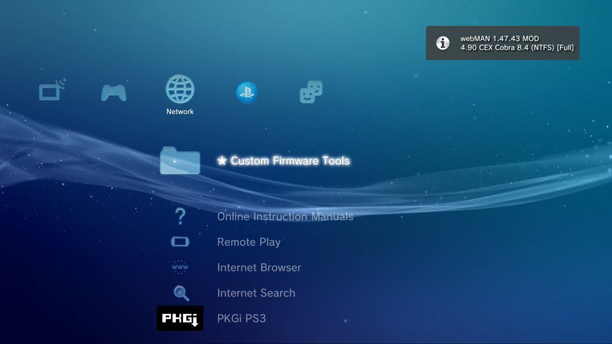 PS3 - webMAN MOD not working on PS3 Slim CFW 4.90 Evilnat Cobra