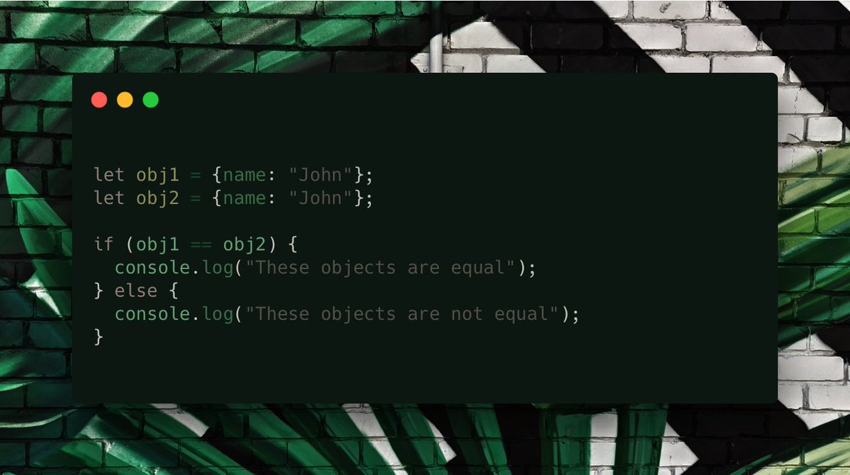 TwistedBrackets's tweet photo. In JavaScript, equality comparisons are an important aspect of the language, and it is crucial to understand the difference between == and ===.

https://t.co/cCXUPsKDFs https://t.co/ywbJALF1Jk