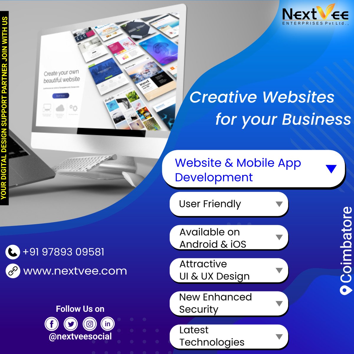 Nextveesocial's tweet image. Transform your business ideas into #mobile_applications with NextVeeTechnologies. 
#mobileapplication #android #IOS #mobileapp #business #nextvee  #webdevelopment #AppStore #coding #webdeveloper #App #mobileappdevelopment #appdevelopment #android