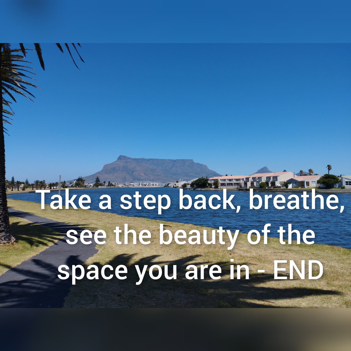 No matter how difficult, unpleasant or wonderful a situation may be, sometimes you just need to stop, breathe, look around , gather your thoughts, admire the beauty of nature and the situation and then move again. #bethechange