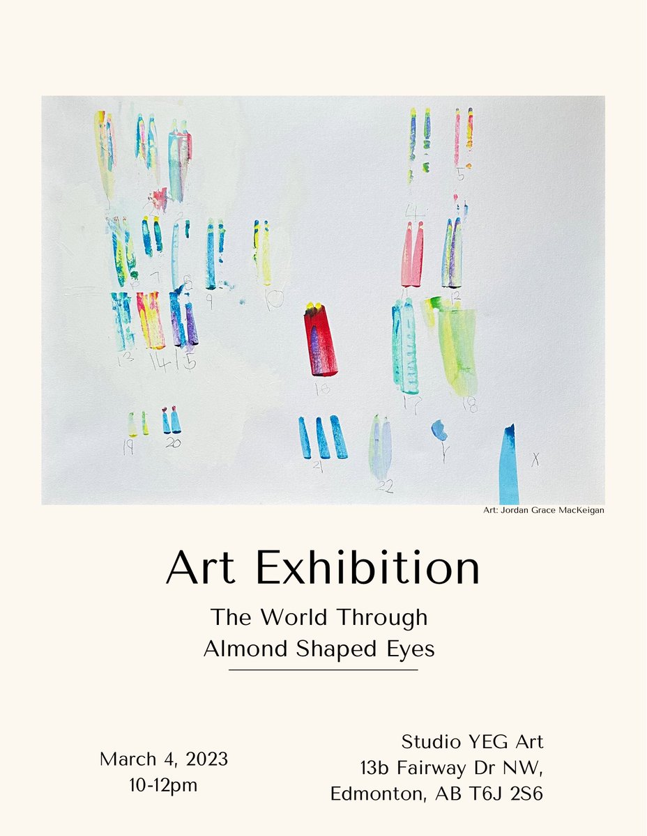 #edmonton save the date for a very special art exhibit. Beautiful art created by people with Down syndrome.
#edmontonevents #yegevents #yeglife #edmontonartist #yegartist #edmontonalberta #DownSyndrome #yeglocal #downssyndrome #780events #edmontonartist