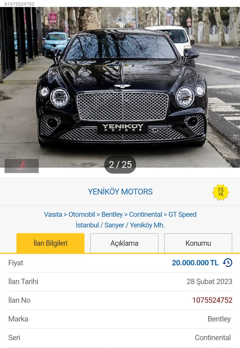 Günaydın arkadaşlar. İnternette Kızılay'ın Mercedes'lerini ararken Ticaret Bakanlığının 20 Milyon TL'lik Bentley'ine denk geldim.
Ticaret Bakanlığı bu tek kapılı lüks Bentley ile ne yapmak, nereye varmak istemektedir...