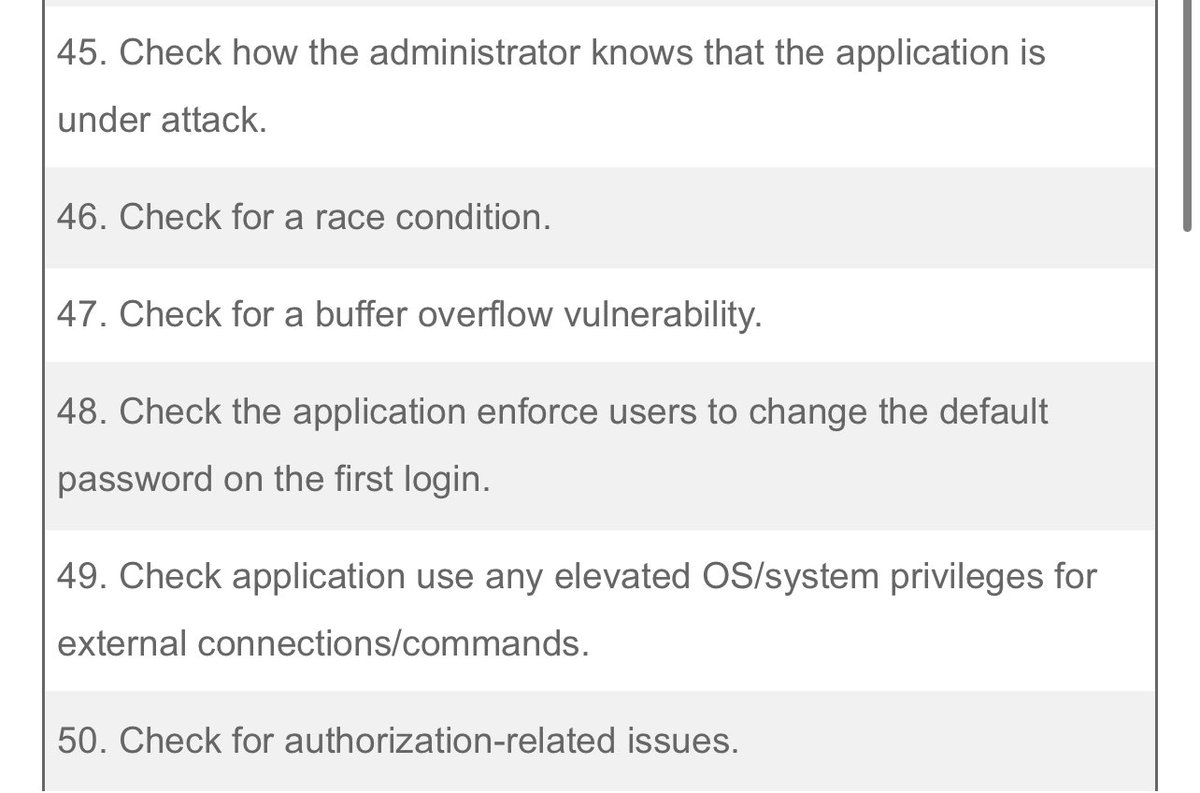منقولة
———
50-Point Checklist for Secure Code Review
