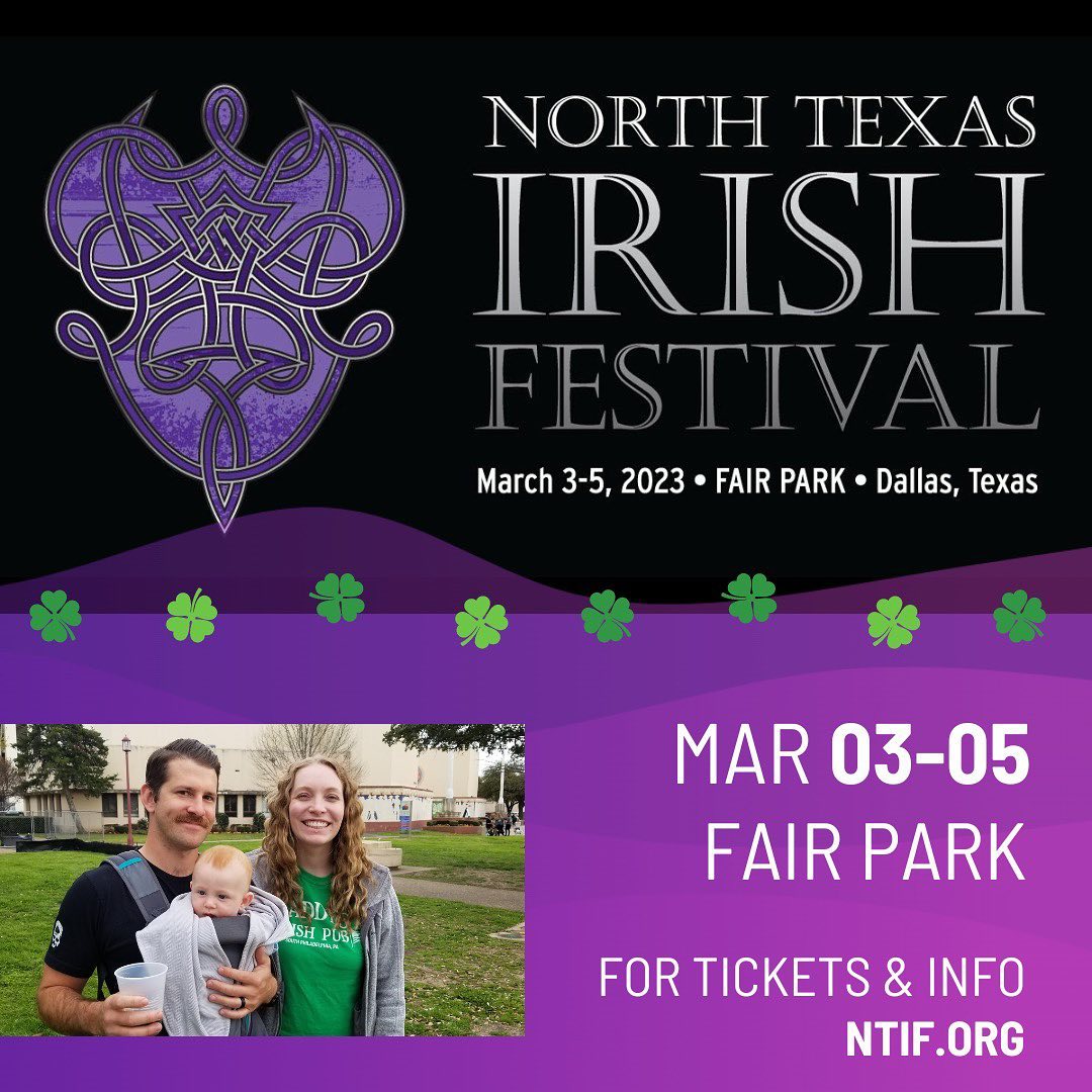 NTIF_scma's tweet image. There is fun for the whole family at The North Texas Irish Festival at Dallas’s Fair Park March 3-5. Music, dance, culture and excitement in this well-loved, family-friendly event. NTIF.org #NTxIrishFest2023 
DISCOUNTED TICKETS: ALBERTSON'S &amp;amp; TOM THUMB