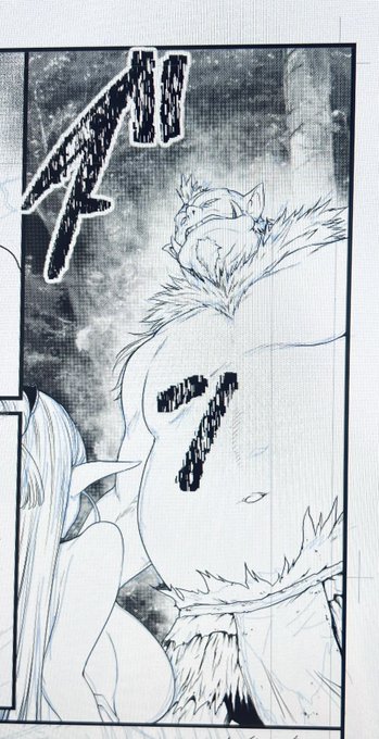 実は作者的に、オークはこれが初めて描きました男から女へのヒロピンリョナを描くのもかなり久しぶりです。オークの股間の布…モッコリさせるのは雑誌では無理なんで、アダルト版ではやりたいなエルフちゃんの若ママさん、過去の陵辱をオークの匂いで思い出させられ、この後敗北してしまう…! 