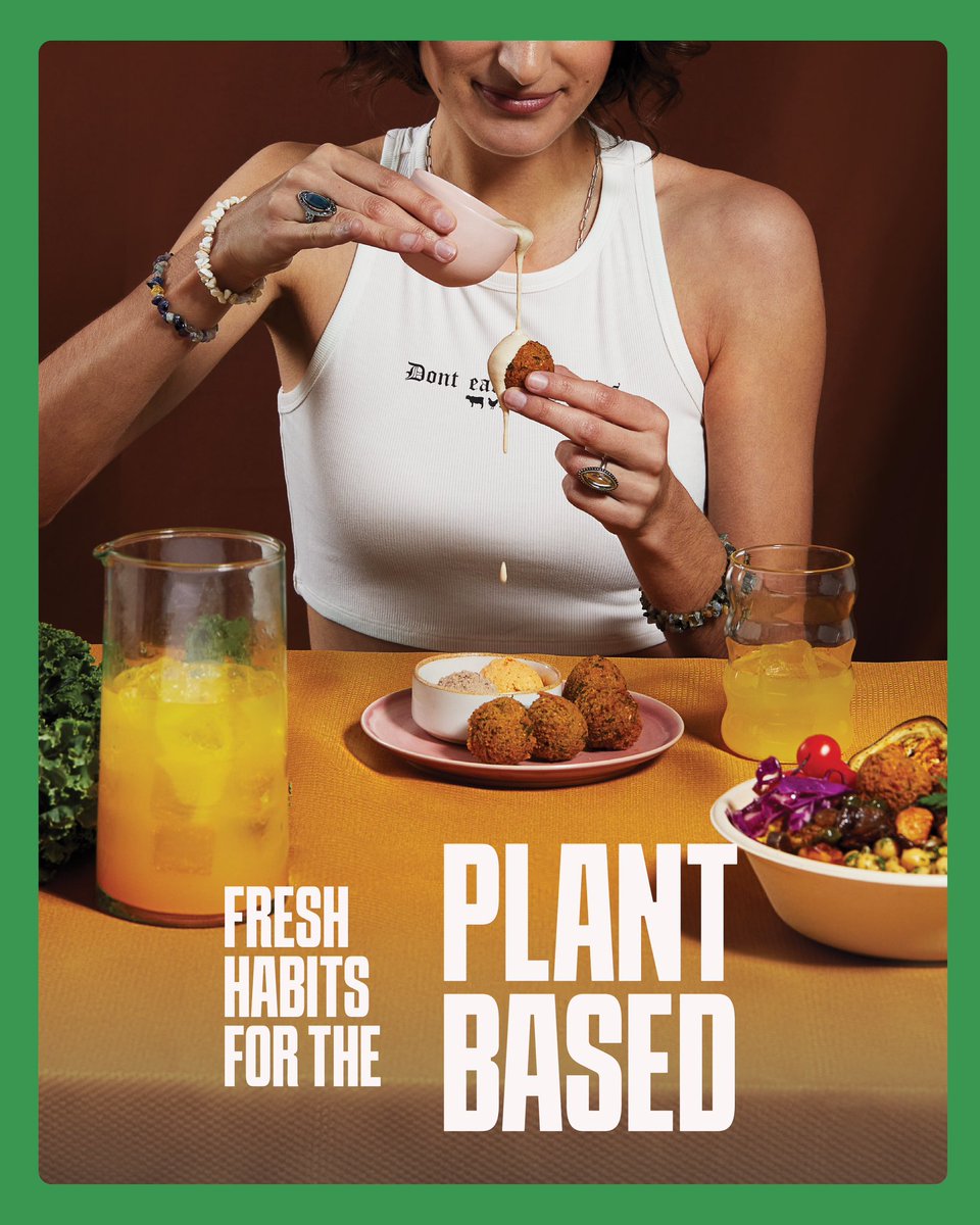 BRIKMANadv's tweet photo. Exciting news! #HummusRepublic has a fresh new look with a revamped logo, color palette, and "#FreshHabits" tagline. Our menu is versatile, catering to personas like Gym Junkie, Calorie Counter, and Plant-Based eater. Check out our stunning new imagery and video. #Rebranding https://t.co/M0PF1NdcV3