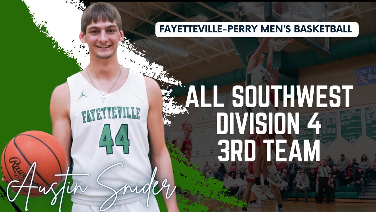 AUSTIN SNIDER‼️

Congrats to our Senior for receiving All Southwest Division 4 3rd Team