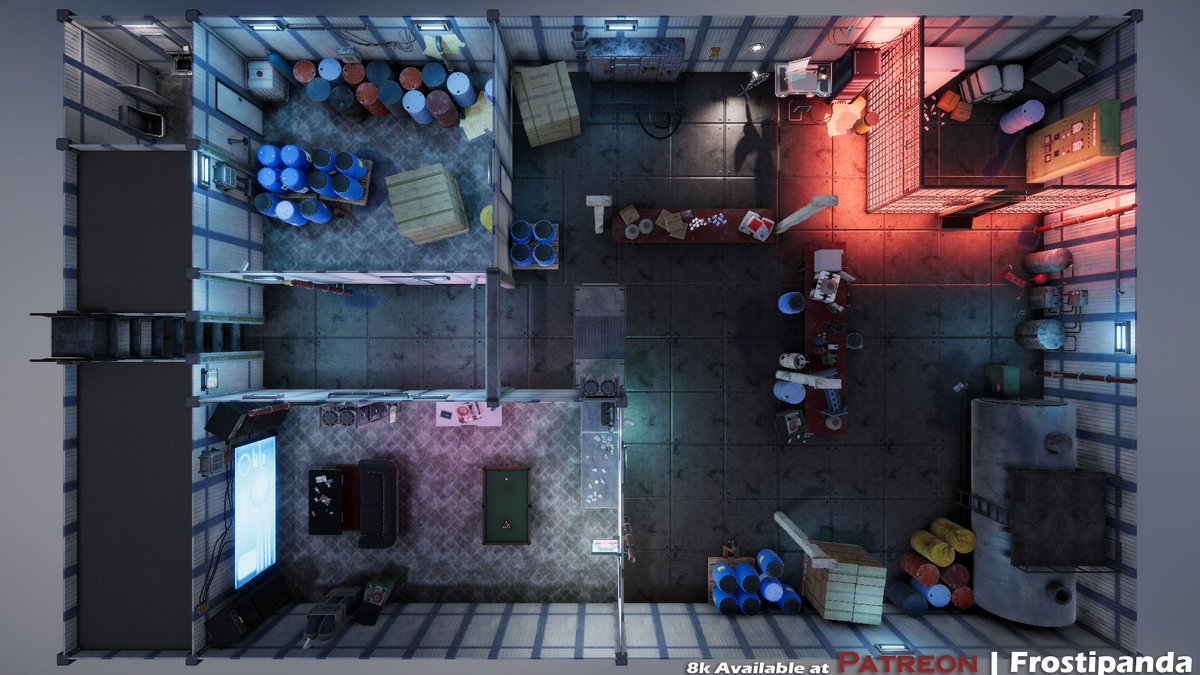 A new map is out on my Patreon! Need a run down basement lab for your next session? Download this 1080p Preview or head over to patreon.com/Frostipanda and subscribe to get access to the 8k version with no watermark!

#cyberpunkred #tabletopgaming #tabletopgames #ttrpgcommunity