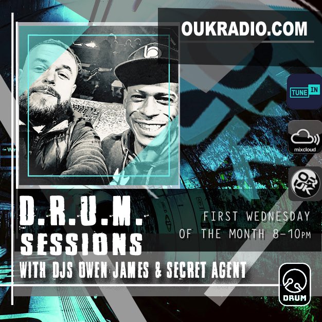New Djs debut Tomorrow night!
Djs Owen James &amp; Secret Agent with D.R.U.M Sessions
8-10pm
oukradio.com
#drumandbassfamily #drumandbass
#originuk