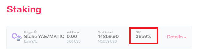 Crypto_novae's tweet photo. The APY for the YAE/MATIC LP Farm on Cryptonovae's Native Staking Portal is 🔥🔥🔥

Create your free account on https://t.co/RdhvYf48lZ and head towards the "Staking" section of your profile to know more.

#Crypto #Staking #Cryptonovae #Polygon $YAE https://t.co/s5sEjw4t9R
