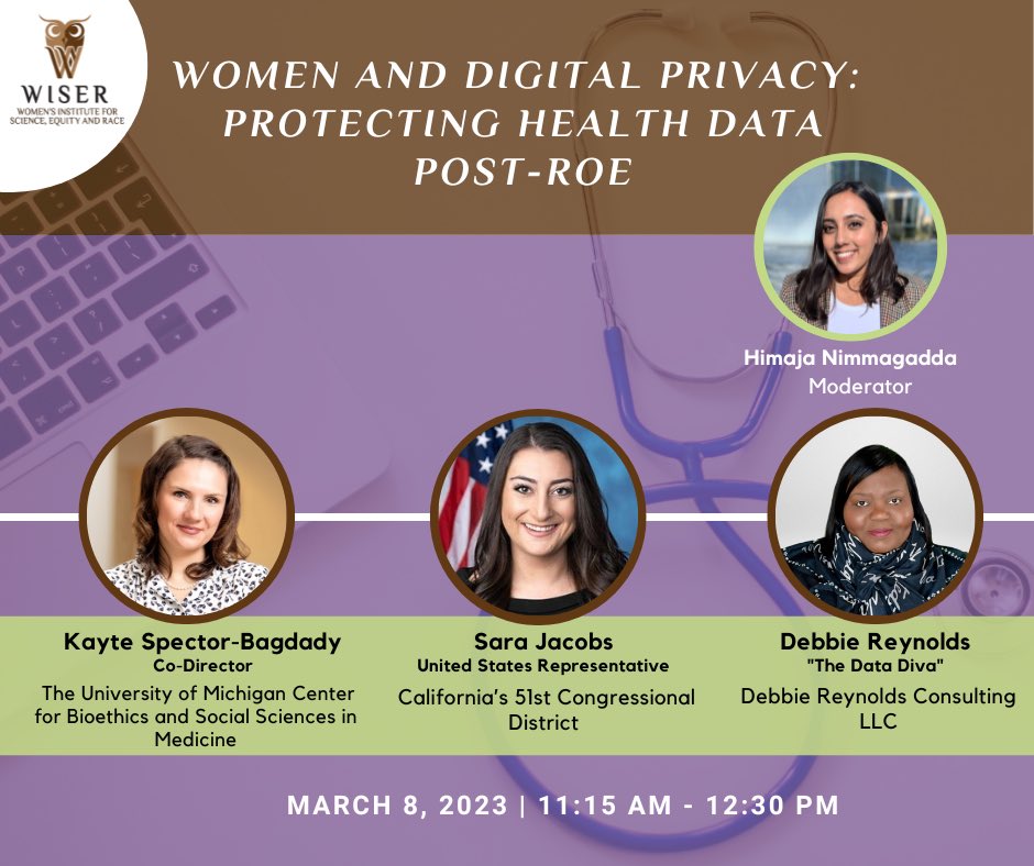 Women and Digital Privacy: Protecting Health Data Post-Roe

Please join us on International Women’s Day, March 8th, for this critical discussion. 

Register here: teams.microsoft.com/registration/q…