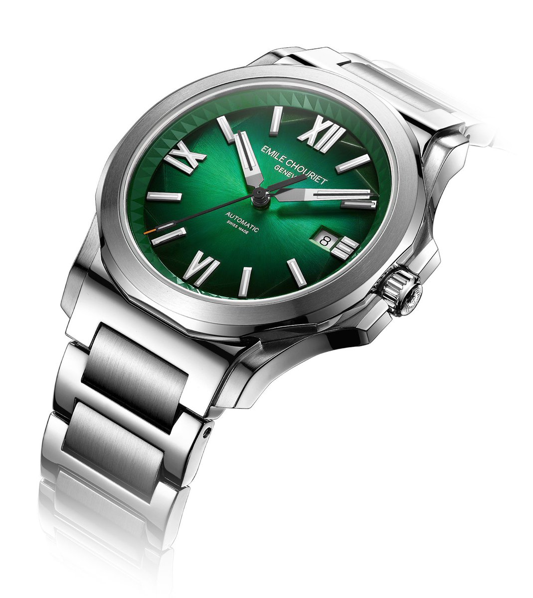 EXQUISITE_LUXRY's tweet photo. Striking #Green dial on this gent’s steel sports watch by @Emile_Chouriet available at our online shop 
https://t.co/3XBF6skKJD 

#Green #GreenNight #loveisland #FACup #IREvFRA #Ireland #NZvENG #NorthernIreland #GreenDay #Swiss https://t.co/gJtP52rICx