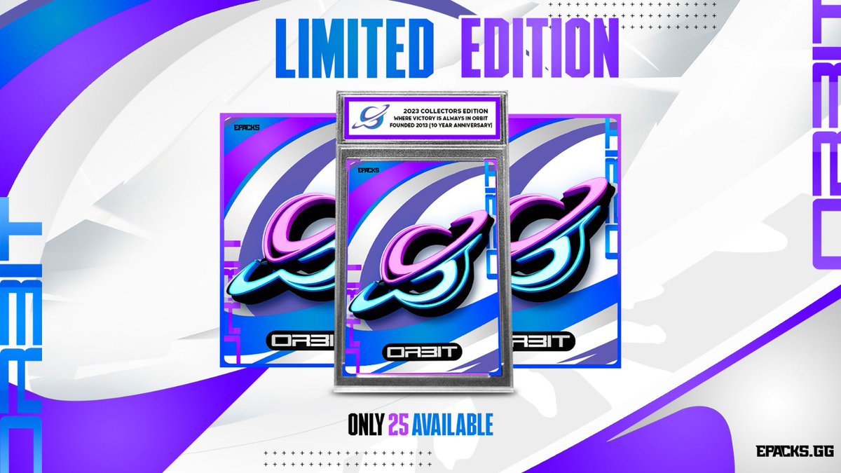 Head over to epacks.gg to get one of our LIMITED EDITION <a href="/OrbitGG/">Orbit</a> trading cards!🔥

But make sure you’re fast because we only have 25 cards available! 😱