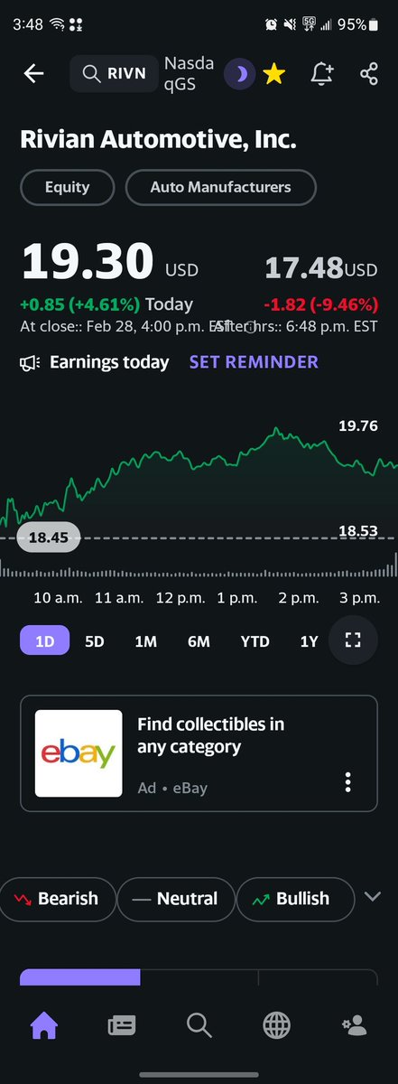 Rivian il buy you at 16.45
#Rivian #earnings #SPY #QQQ  #StockMarket #stocks #OptionsTrading #Trader #TradingView #trading #NYSE #WallStreet #wallstreetbets #4chaartist #BULLISH https://t.co/iEmKZhIvaV