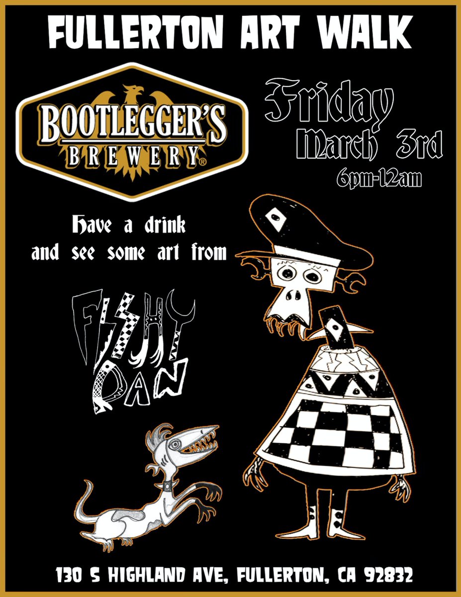 Our monthly Fullerton Art Walk is happening again THIS Friday March 3rd starting at 6 PM! supportlocal #community #communitythroughart #craftbeer #beerstagram #drinklocal #shoplocal #fullerton #ocevents #downtownfullerton #artwalk #liveart #ocbeer #beeradventures