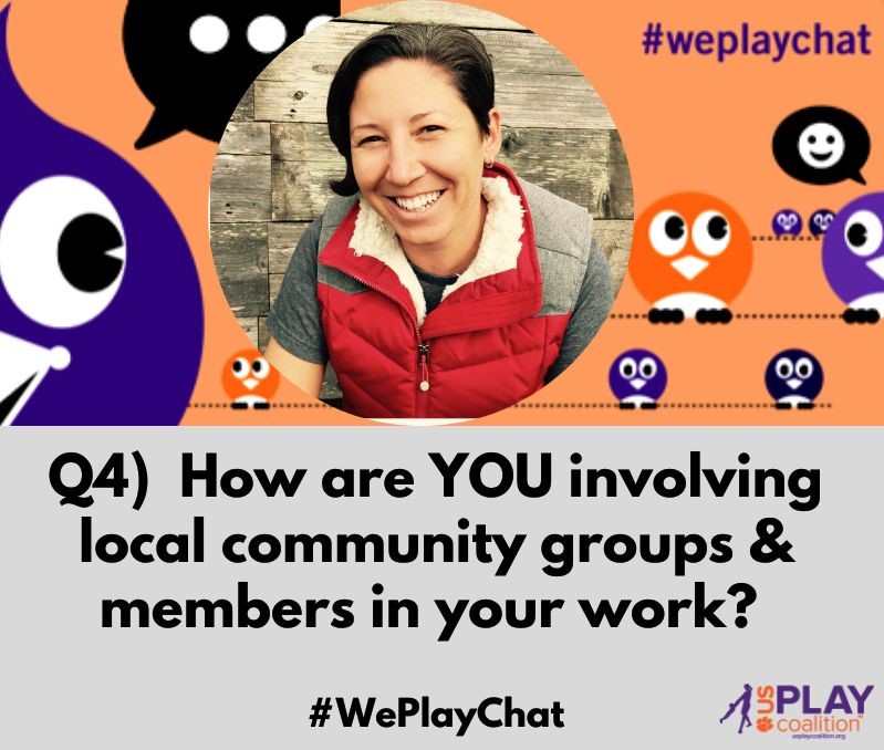 Here is our final Q of the chat! Q4 is ready! 💯
#WePlayChat #WePlay #play #cityplanning #design #access #kids #community #families #playspace #parks #playmatters #communities #family #neighborhood #PlayEquity