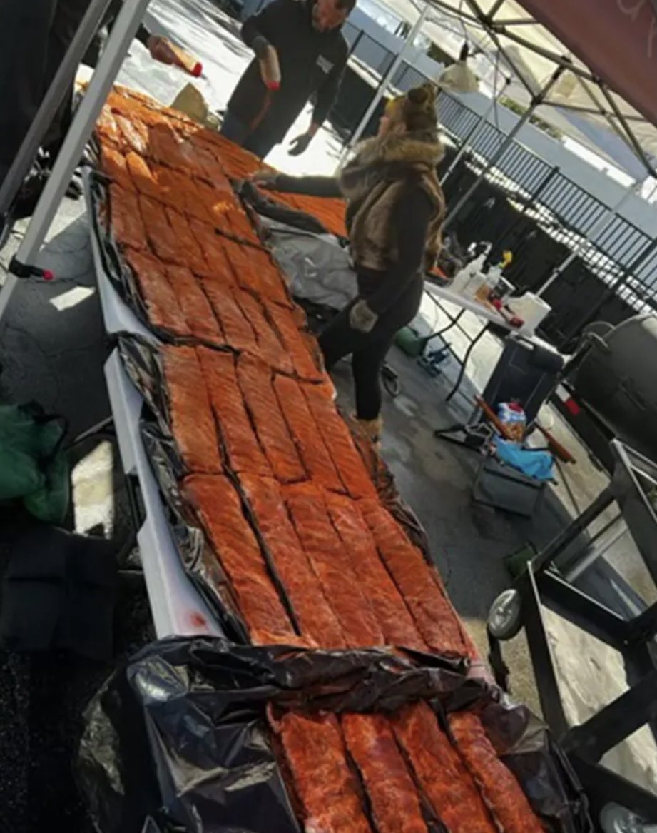 Dave Grohl cooked BBQ for 500 people at an LA homeless shelter during the wild winter storms. He spent 16 hours preparing the feast, and handled all expenses himself.