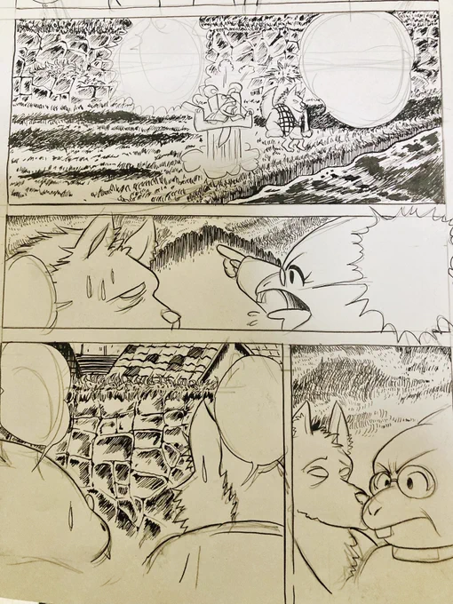 〖進捗〗このページは一応完成した。(*画像は完成前のものです)
このページ、完成するのに3、4時間かかってしまった(お食餌Time含め)
…う～～～～遅すぎる。
もっとスピードupせねば!
そして1時間半仮眠とるつもりがガッツリと朝の7時に起きてしまった…不覚。
では外勤務へいてきまッ!!! 