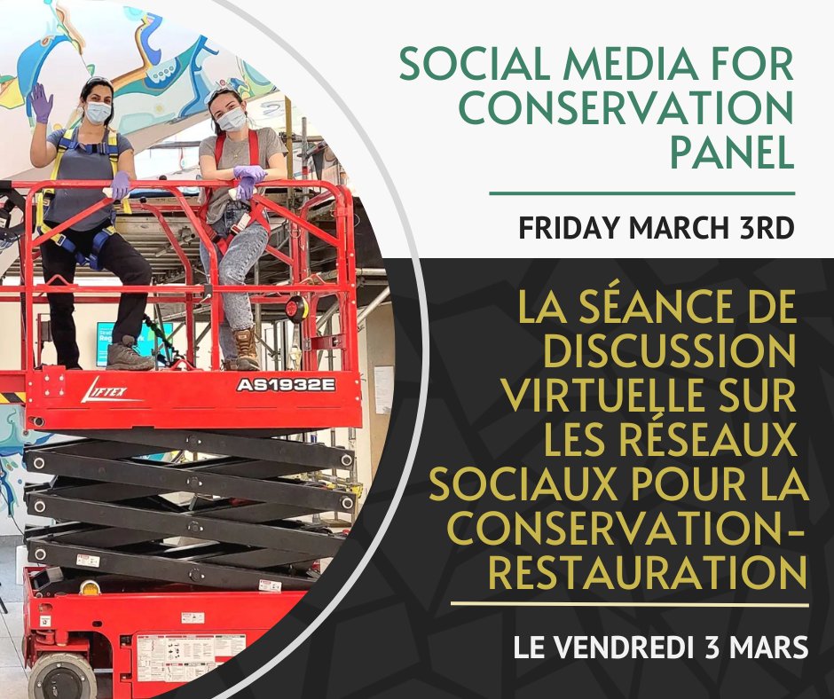 CAC_ACCR's tweet photo. The Social Media for Conservation panel is happening Friday March 3rd from 1:30 - 3:00pm EST.
Participants previously registered in session 1 will be automatically registered in session 2.
If you wish to register for this FREE event, please email to training@cac-accr.ca. https://t.co/X1hXZRjVfw