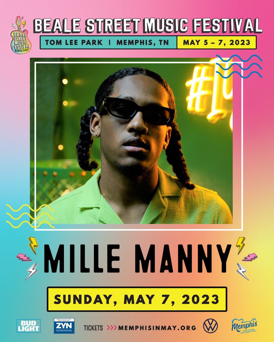 millemanny's tweet photo. MEMPHIS pull up on me at the BSMF🔥 May 7th! I use to go to this festival all the time growing up and now I’m on the big stage🤲🏽 let’s goooo🤲🏽 https://t.co/T8zQe7RQAi