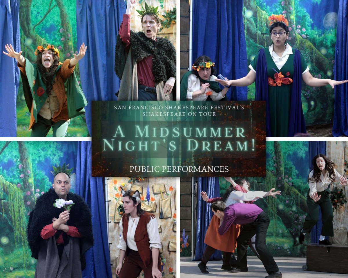 All are invited to attend San Francisco Shakespeare Festival's touring performance of A Midsummer Night's Dream! Admission is free tomorrow, March 1st, at 6:30 pm courtesy of the Millbrae Library. 

sfshakes.org/performance/to…
