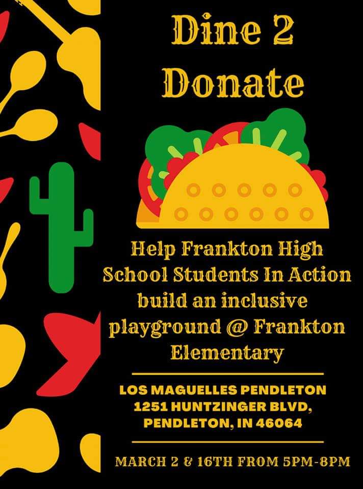 Frankton SIA (@fhs_service) on Twitter photo We have set a huge goal this year to purchase some inclusive playground equipment for our elementary school! Come support us at our first event this Thursday and get some tasty food too!! <a href="/MultiplyingGood/">Multiplying Good</a> #FranktonEagles We have set a huge goal this year to purchase some inclusive playground equipment for our elementary school! Come support us at our first event this Thursday and get some tasty food too!! <a href="/MultiplyingGood/">Multiplying Good</a> #FranktonEagles