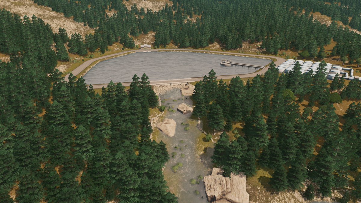 CityBuilds's tweet image. Pumped Storage Dam 
Inspired by the Kinzua Dam (PA, USA)
#CitiesSkylines  
@ColossalOrder