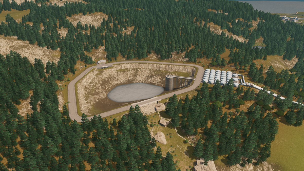 CityBuilds's tweet image. Pumped Storage Dam 
Inspired by the Kinzua Dam (PA, USA)
#CitiesSkylines  
@ColossalOrder