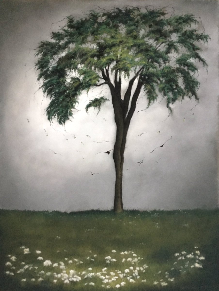 WellmanStudio's tweet image. Elm, soft pastel on La Cart paper, 19”x24”
