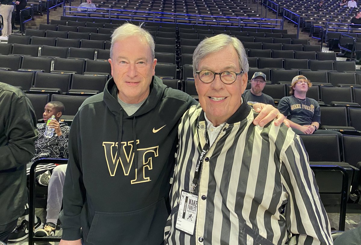 After 42 (!) years with <a href="/WakeMBB/">Wake Forest Men's Basketball</a> , the best official scorer in the business works his last regular season game tonight. Fortunate to have served alongside Gary for 16 of those years and honored to count him as a friend still.