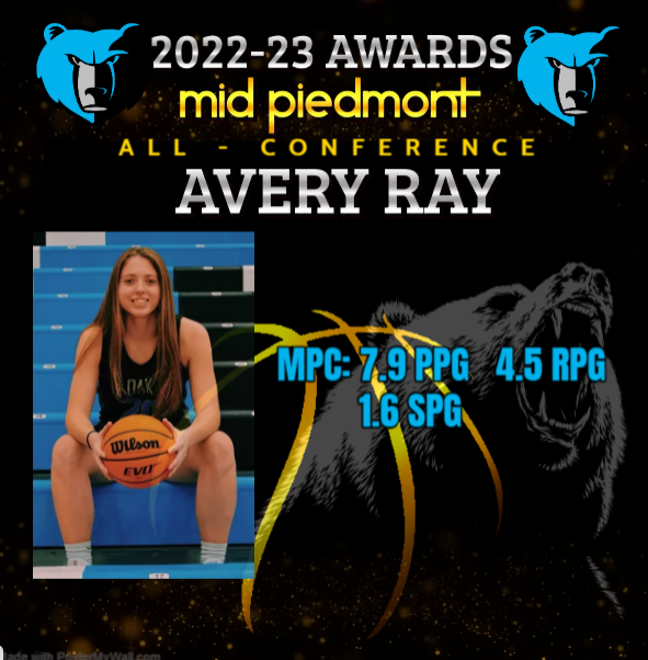 Congrats to Junior Post Player Avery Ray @AveryRay14 for earning her 2nd MPC All Conference Award! #Consistency pays off! @OGHSAthletics @OakGroveHS