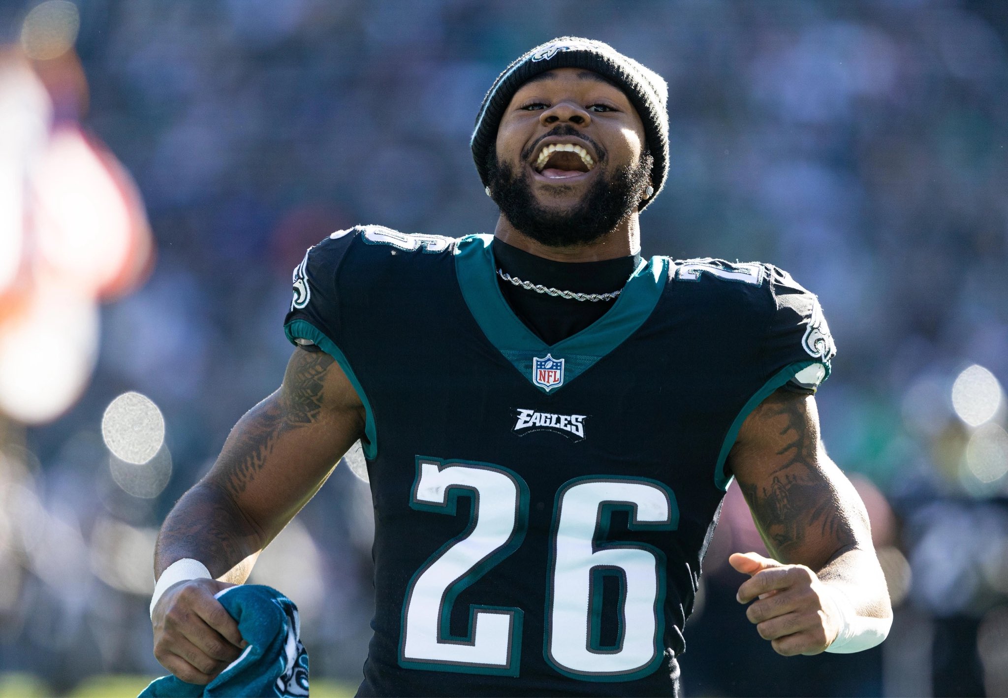 Eagles Nation on X: 'Miles Sanders' time with the #Eagles is