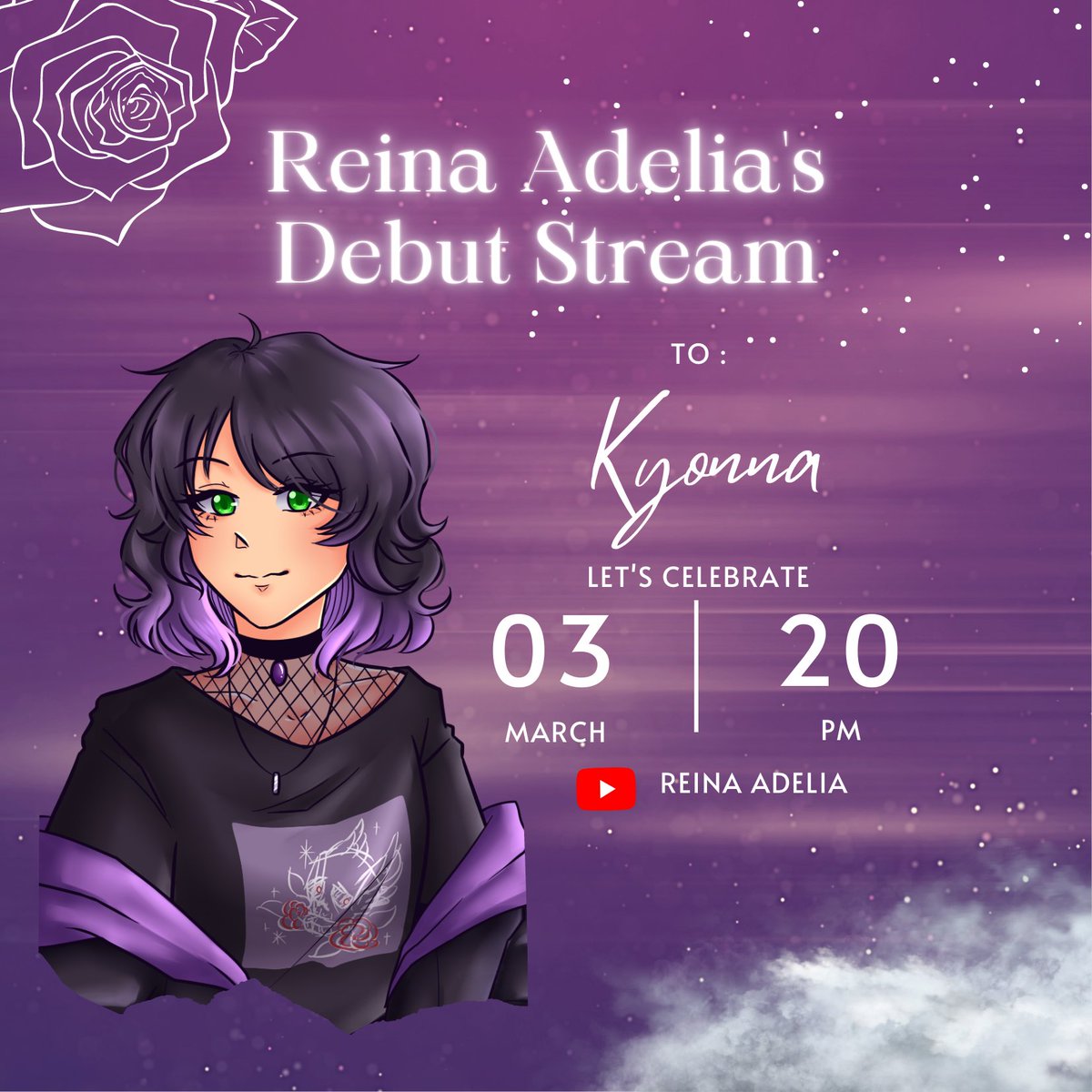 KyonnaVinivera's tweet photo. I was invited to @ReinaAdeliaP  Debut Stream (´･ω∩`*)
Kindly visit Rei's YT channel : https://t.co/qjJpu8A66v

🗓 : 03 March 2023
⏰ : 08.00 p.m (GMT+7) 

Smoga lancar debut streamnya nanti （人´∀`*）

#DebutInvitation https://t.co/QTYGnq9PO1
