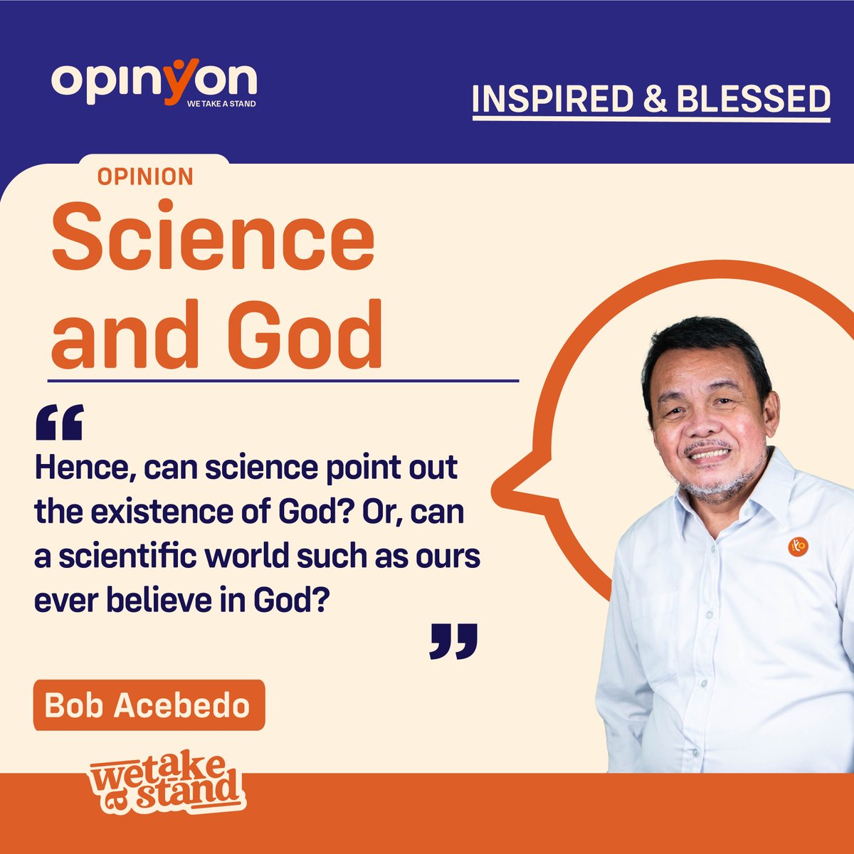 OpinYonNews's tweet photo. Science and God
Bob Acebedo

Hence, can science point out the existence of God? Or, can a scientific world such as ours ever believe in God?

Read more
https://t.co/fNYOzu4fft

#Science #God #Inspired #Blessed #InspiredAndBlessed #Column https://t.co/8PgtlKaDUi