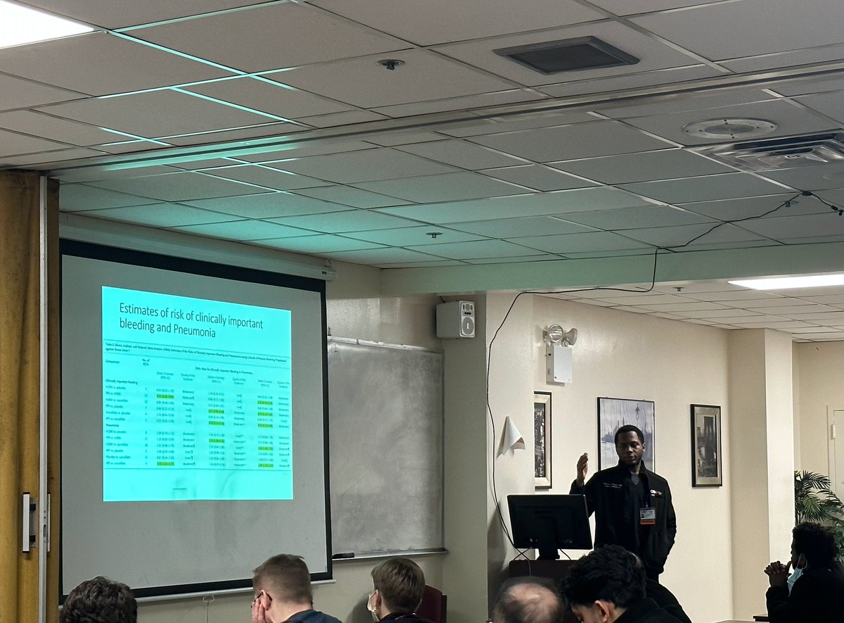 Awesome Journal Club today, led by our PGY-2 Resident Donald #MedTwitter #MedED 
🌟
🌟
🌟
<a href="/nermeengaballa/">Nermeen Botros</a> <a href="/MitchellHare/">Mitchell Hare</a> <a href="/DrRuchiYadav76/">Ruchi Yadav</a> <a href="/NaderDaoudMD/">Nader Daoud</a> <a href="/AlexaB_KahnMD/">Alexa B. Kahn, MD</a>