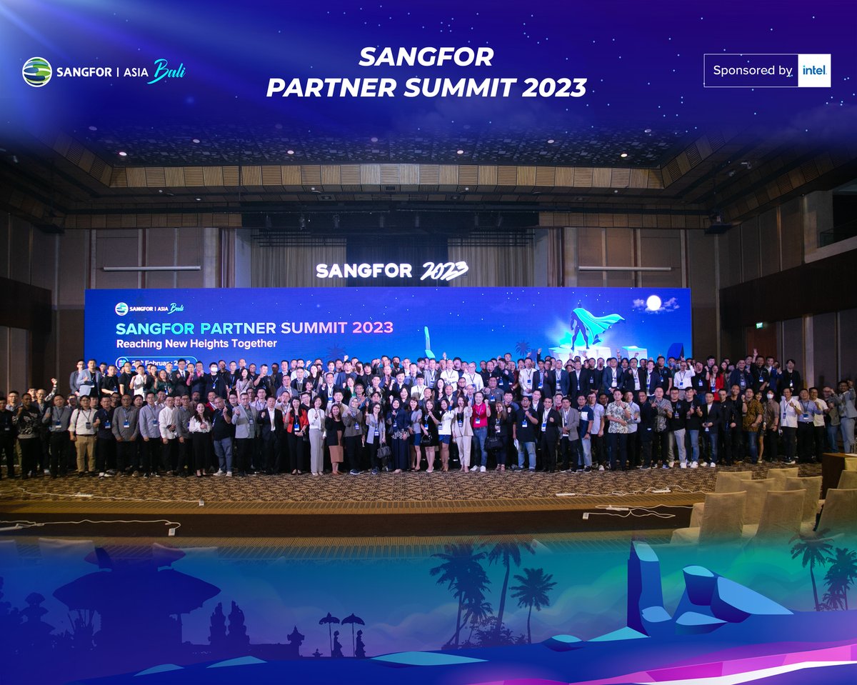SANGFOR's tweet photo. The #SangforPartnerSummit 2023 APAC Edition was held yesterday in Bali, Indonesia with more than 400 partners. It is the first in-person #SangforSummit since the COVID-19 pandemic struck the world over three years ago. Thank you again for coming and see you next year! https://t.co/snEzo6MsiL