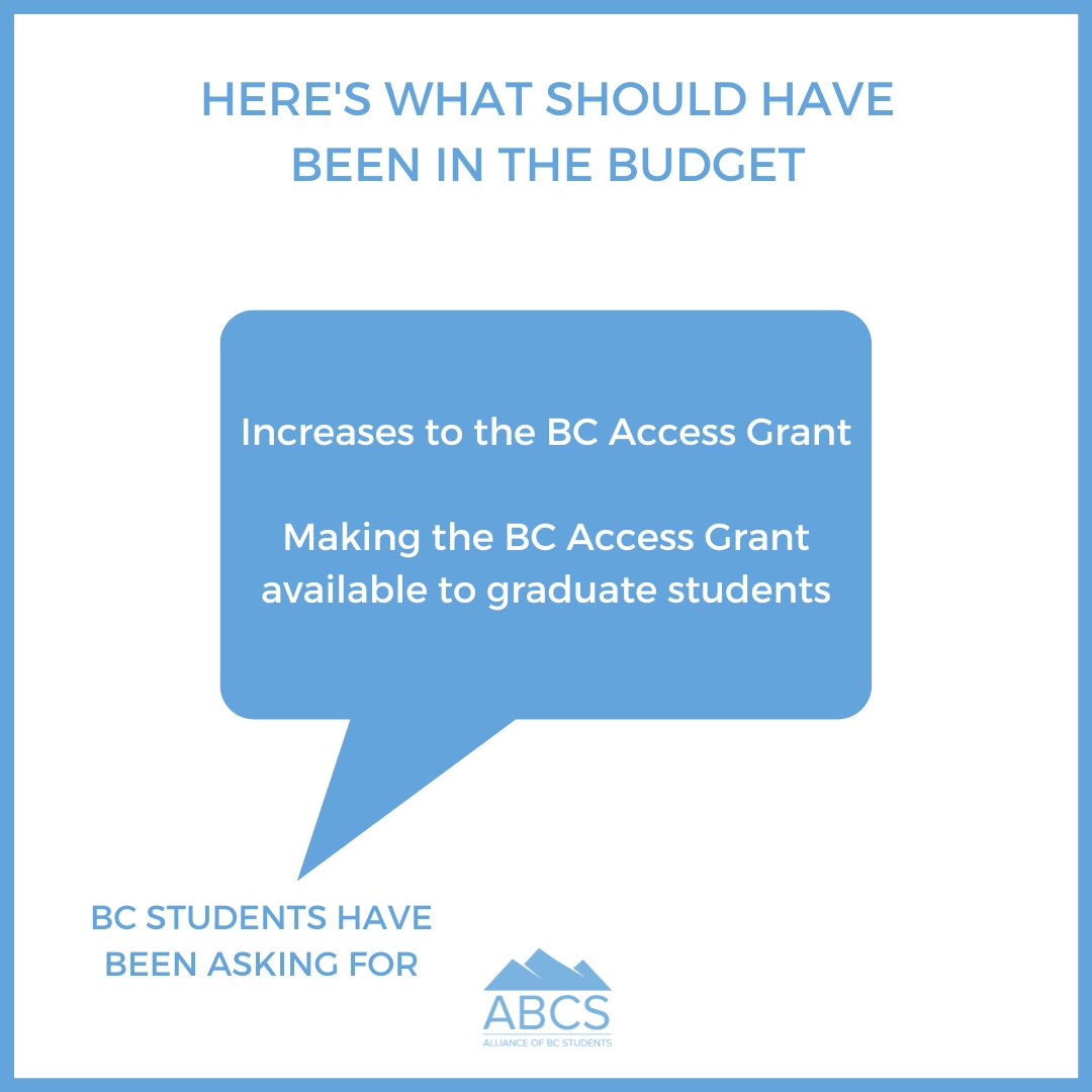 students_bc's tweet image. 2. Increases ⬆️ to the BC Access Grant and expanding access to graduate students.
👩🏾‍🎓   👨🏼‍🎓🧑🏿‍🎓

#bcpoli #bcbudget2023 #bcpse

3/
