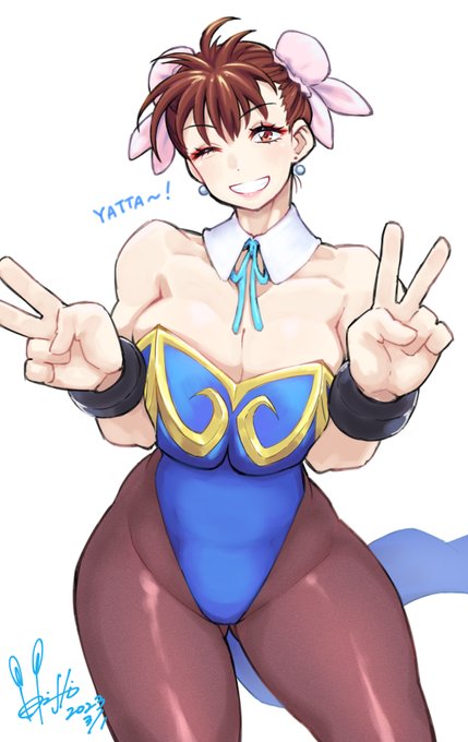 #春麗生誕祭2023 
#格ゲーキャラ描こうぜ
兎年なので😊🐰 