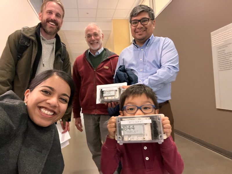 Happy to start using the CO2 measuring devices that we will deploy in the field in a few weeks. We recruited a future fellow too. <a href="/Krithi_S/">Krithika Srinivasan</a> <a href="/RonanArthur/">Ronan Arthur, PhD</a> <a href="/styczynski_a/">Ashley Styczynski</a> <a href="/Stanford_ID/">Stanford Infectious Diseases Program</a>