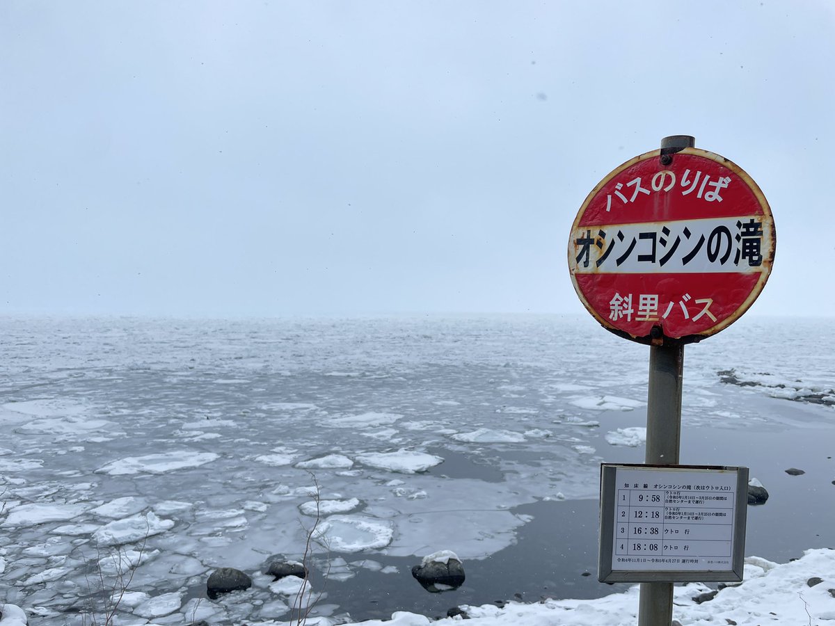 ryuhyonavi's tweet photo. バスが来るまで流氷チャージ。 https://t.co/bvE4ekiBRD