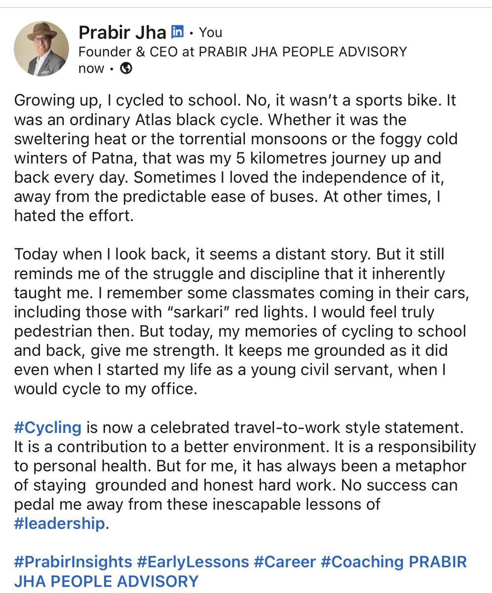 PrabirJha's tweet photo. #PrabirInsights #EarlyLessons #Career #Coaching https://t.co/VO8wzbVUHS