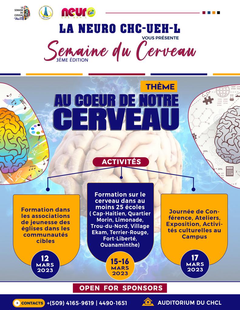 Nos activités commencent à prendre forme. 

Vulgarisation des recherches sur le cerveau. 
#SDCHAITI <a href="/SDC_Toulouse_/">Semaine du Cerveau Toulouse</a> <a href="/SDCNantes/">Semaine du Cerveau Nantes</a> <a href="/SocNeuro_Tweets/">Société des Neurosciences</a> <a href="/SemaineCerveau/">Semaine du Cerveau - Paris 🧠</a> <a href="/dana_fdn/">Dana Foundation🧠</a>