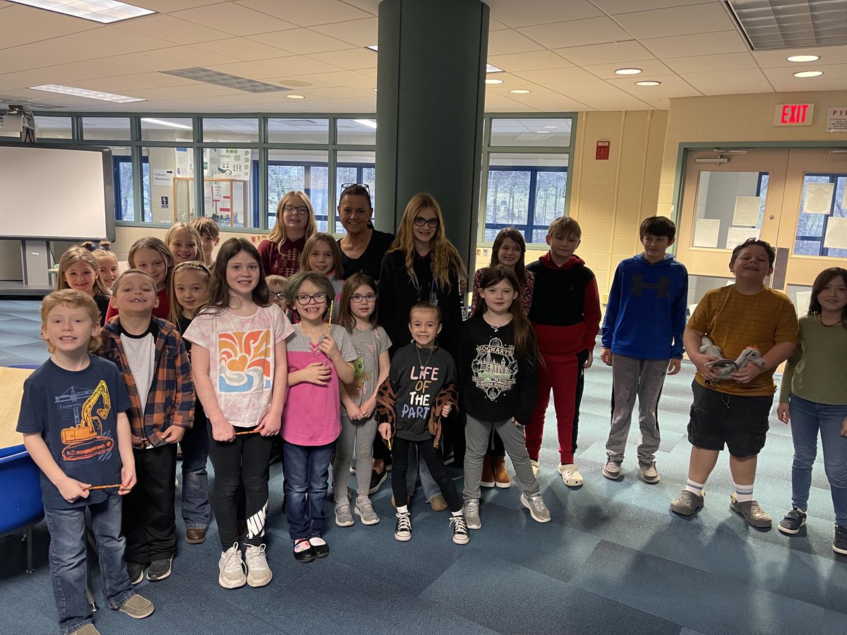 These Claysville students were the first to guess that Ms. Fleck, our principal, was the Mystery Reader on monday. "Where the Wild Things Are" by Maurice Sendak. ⁦<a href="/McGuffeySD/">McGuffey School Dist</a>⁩