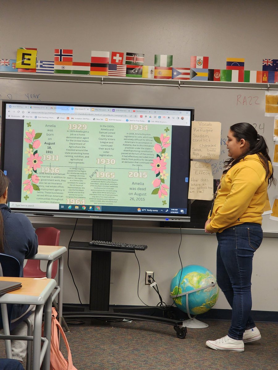 This week, my 6th grader scholars are presenting their Black History Month projects. Some wrote poems, a few created sculptures, many made excellent digital presentations. They are so creative, and they learned so much. @HumbleISD_SMS  @humble_SocSt #TeacherProud #BHM