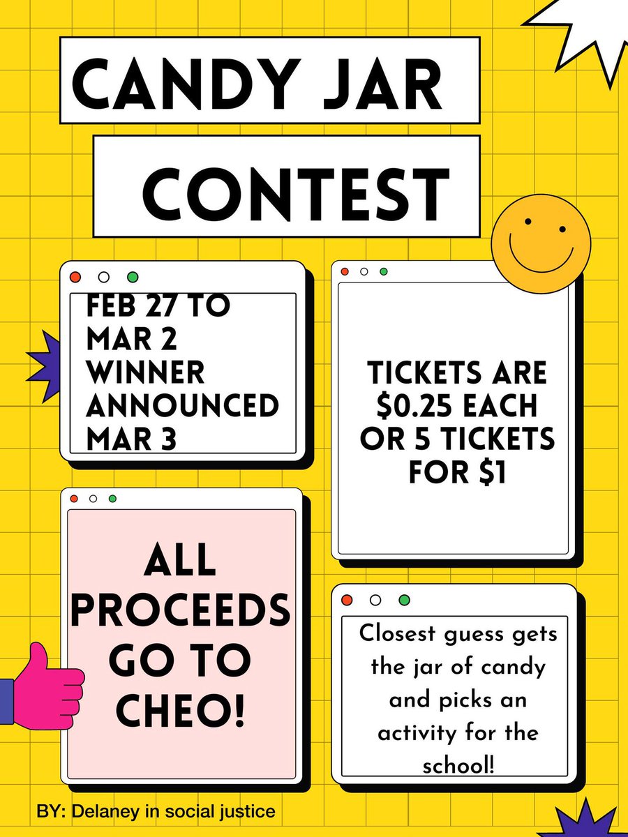 MissKatAdams's tweet photo. Our Lenten Project has kicked off with our Candy Jar Guess! Ss can bring in money Wednes and Thurs to make their guesses! $0.25 per guess or 5 guesses for $1.00. Winners announced Friday, winners get the jar of candy and to pick a prize for the whole school! https://t.co/de2vSXPOxb