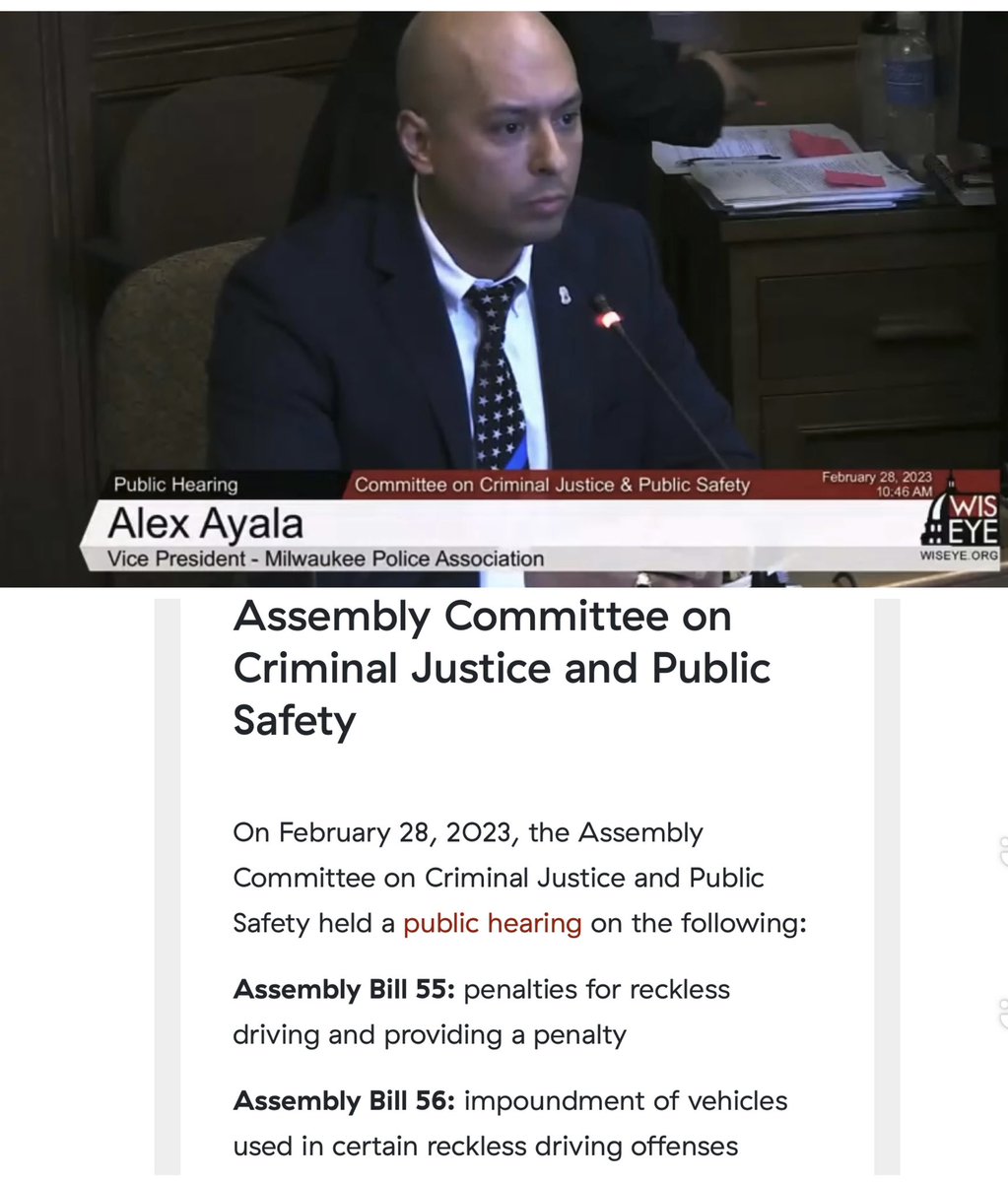 Testifying in front of the Assembly Committee on Criminal Justice and Public Safety in favor of several bills including reckless driving.