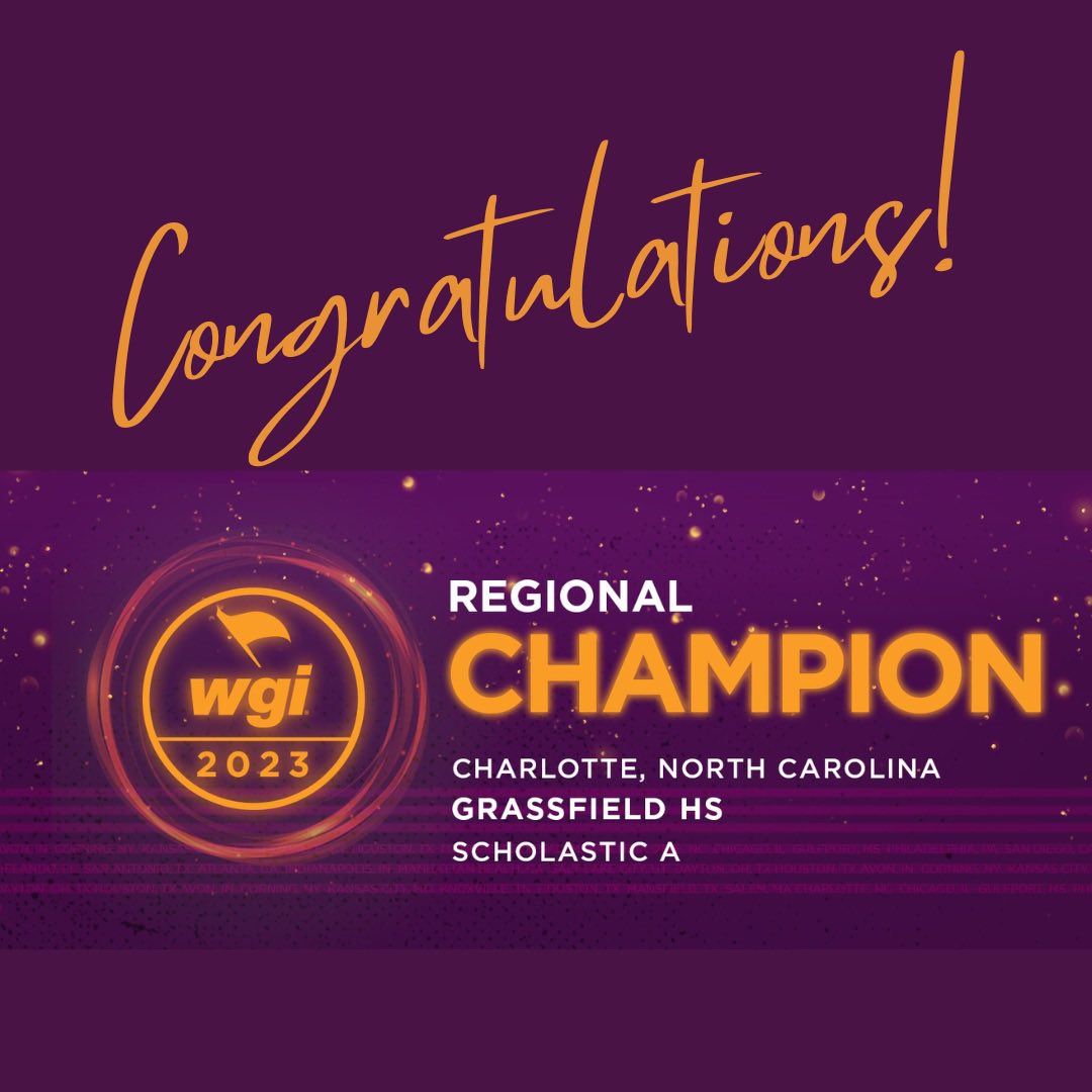 Congratulations to our Winterguard for their success in Charlotte this weekend! 
Your hard work is paying off! 
<a href="/WGItweets/">WGI Sport of the Arts</a> 
#WGI2023 #RegionalChamps